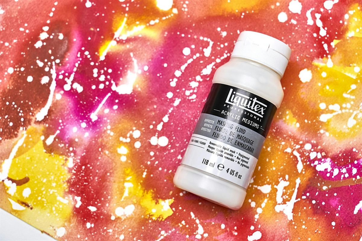 How to Splatter Paint with Liquitex Masking Fluid & Inks