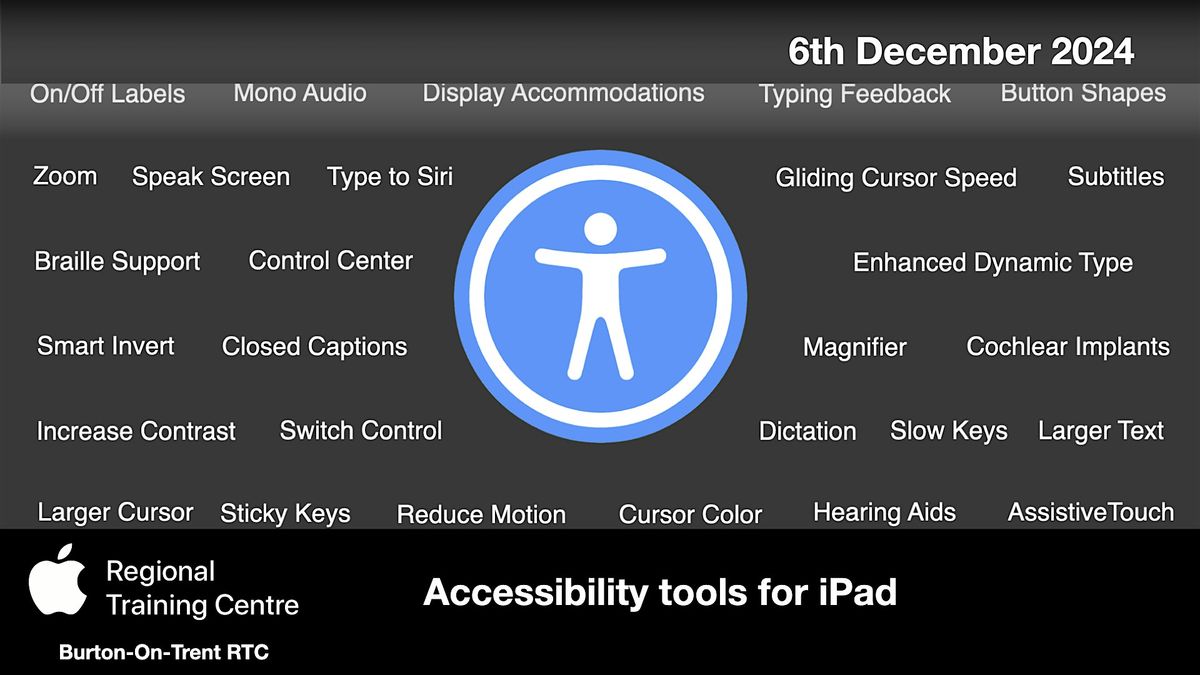 Accessibility tools for iPad