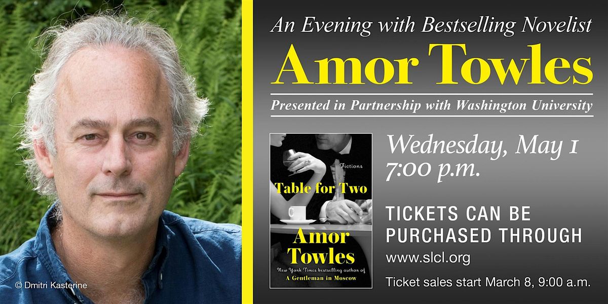 An Evening with Amor Towles