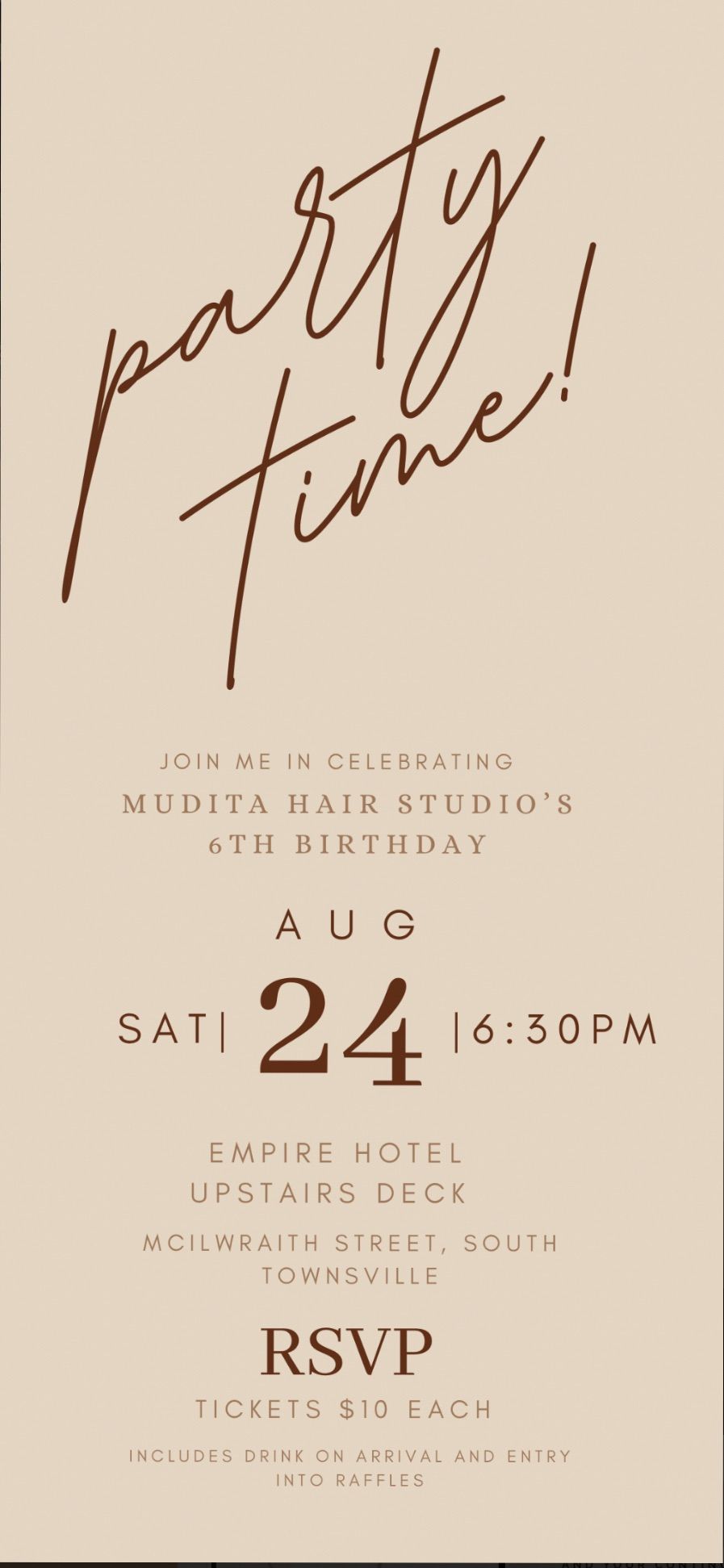 Mudita Hair Studio's 6th Anniversary Party