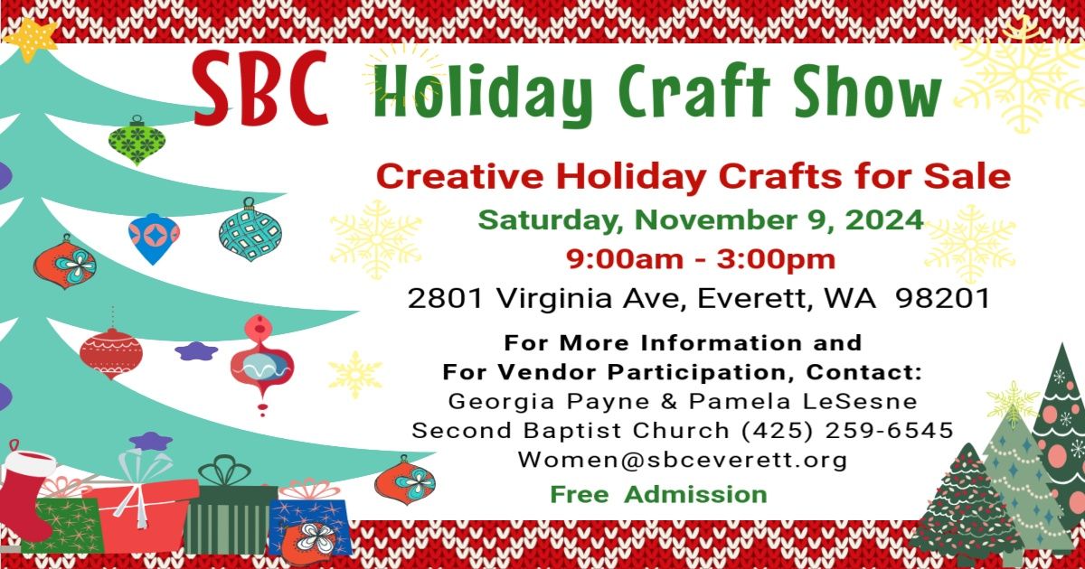 Second Baptist Church of Everett Holiday Craft Show 