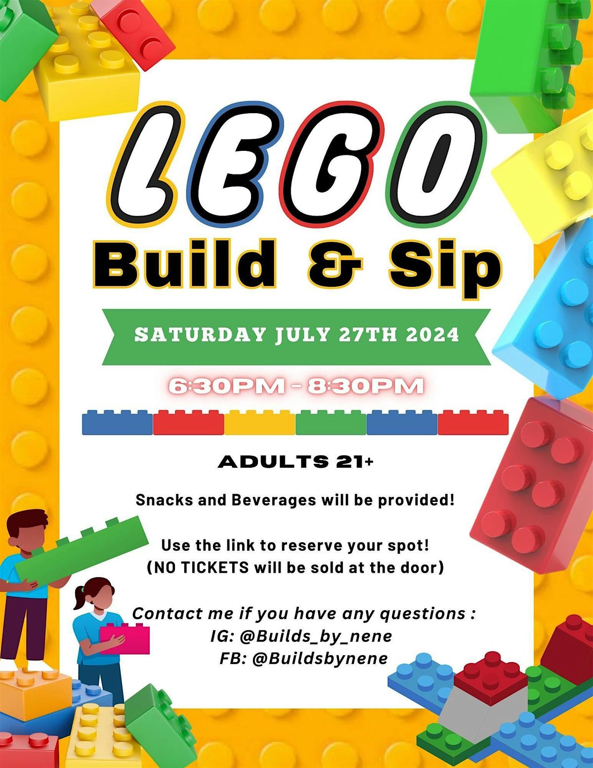 Adult LEGO Build & Sip