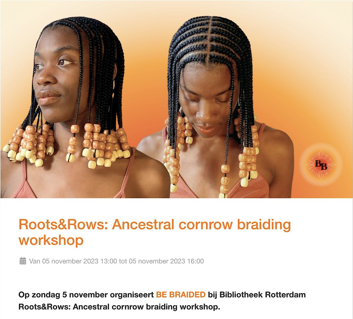Roots&Rows: the ancestral cornrow braiding workshop