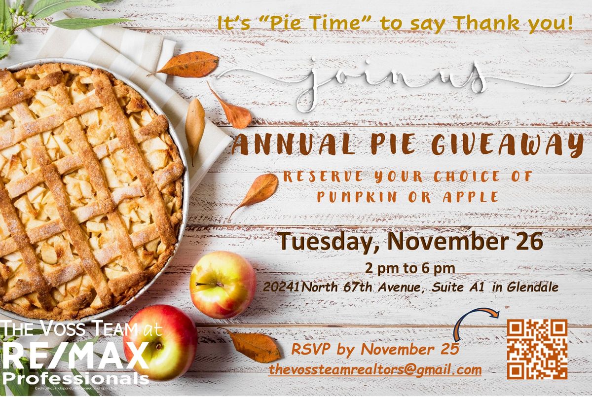 It's "Pie Time" to say Thank You!