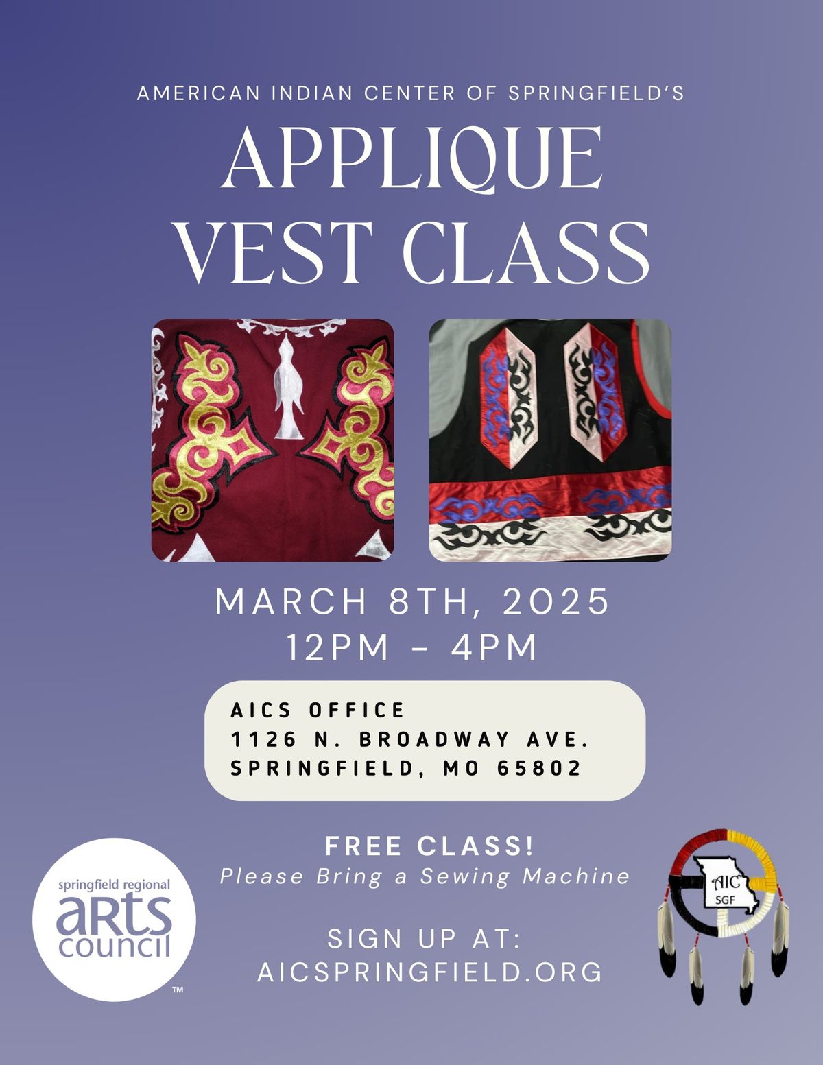 Applique Vest Class AT CAPACITY