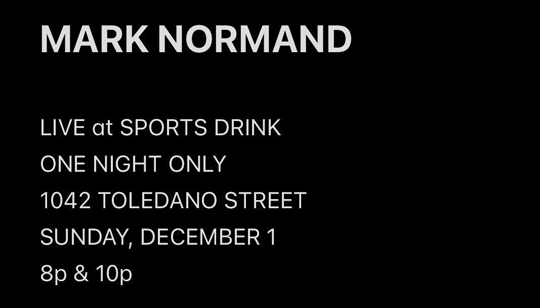 Mark Normand at SPORTS DRINK (Sunday - 10:00p)