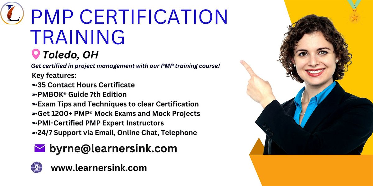 Confirmed PMP exam prep workshop in Toledo, OH