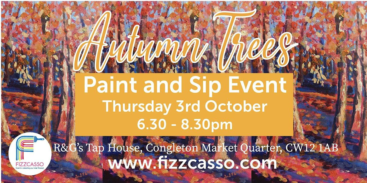 Autumn Trees Paint & Sip Eve at R+G's Tap House, Congleton!