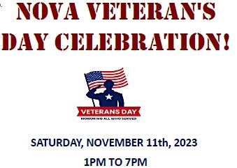 NOVA Veteran's Day Celebration at Heritage Brewery!