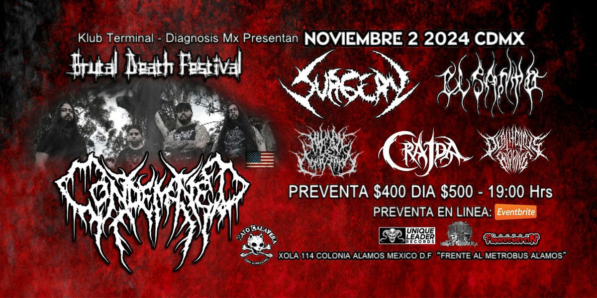 Brutal Death Metal Fest CDMX con CONDEMNED Mas Bandas Invitadas Nov\/2\/2024