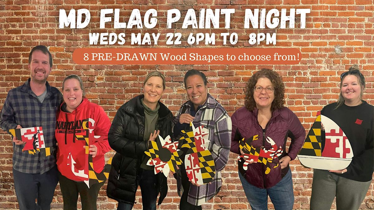 MD Flag Wood Sign Paint Night @ Pherm Brewing w\/ Maryland Craft Parties