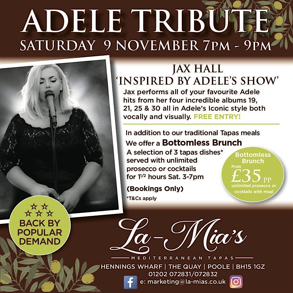 Adele Tribute with Jax Hall