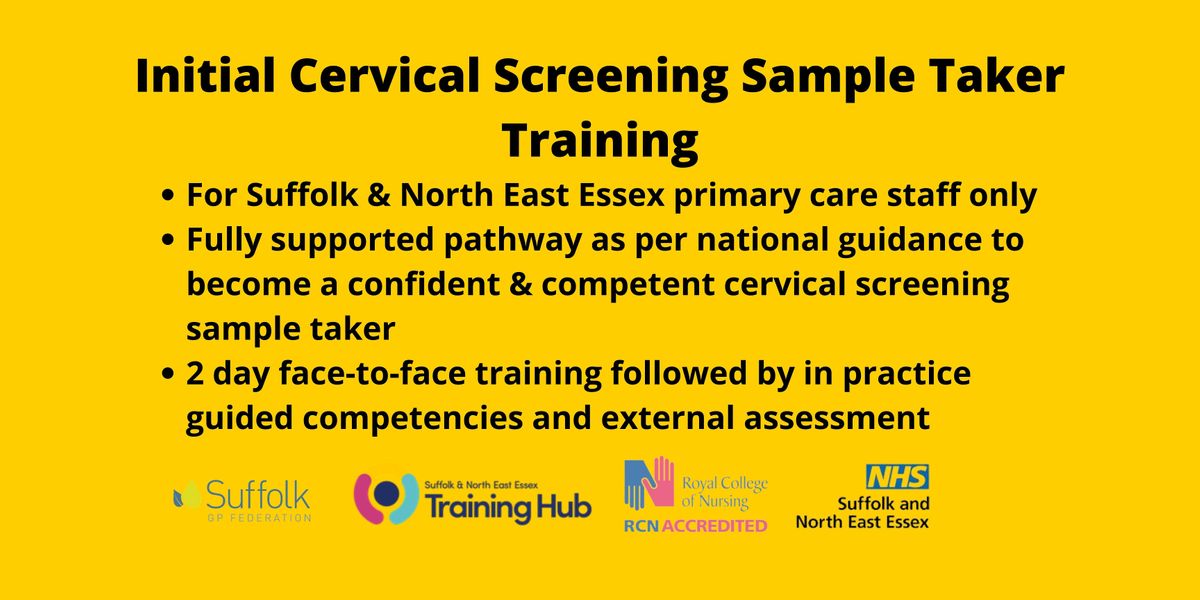 Initial Cervical Screening Sample Taker Training-Suffolk & North East Essex