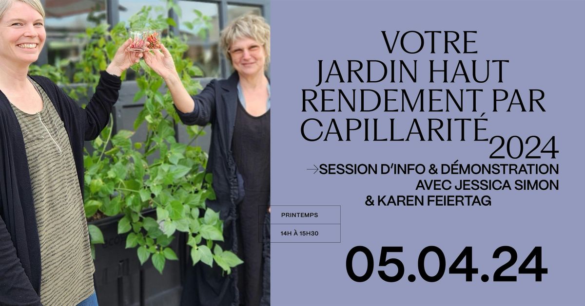 VOTRE JARDIN HAUTE RENDEMENT PAR CAPILLARIT\u00c9 2024