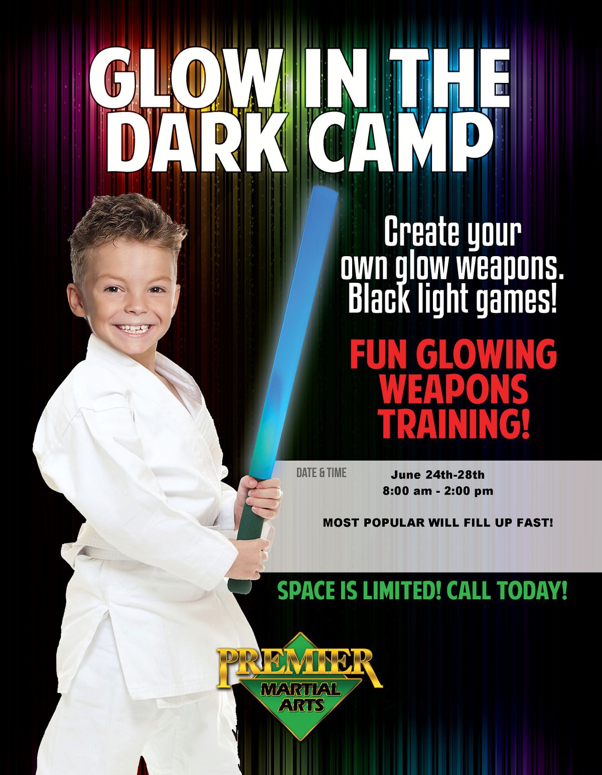 Glow in the Dark Weapons Camp @ Premier Martial Arts