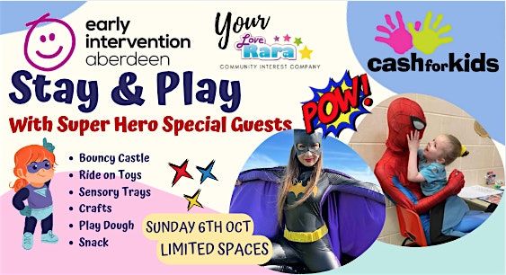 ASN Drop In - Stay & Play Club - Bouncy Castle - Super Hero Guests