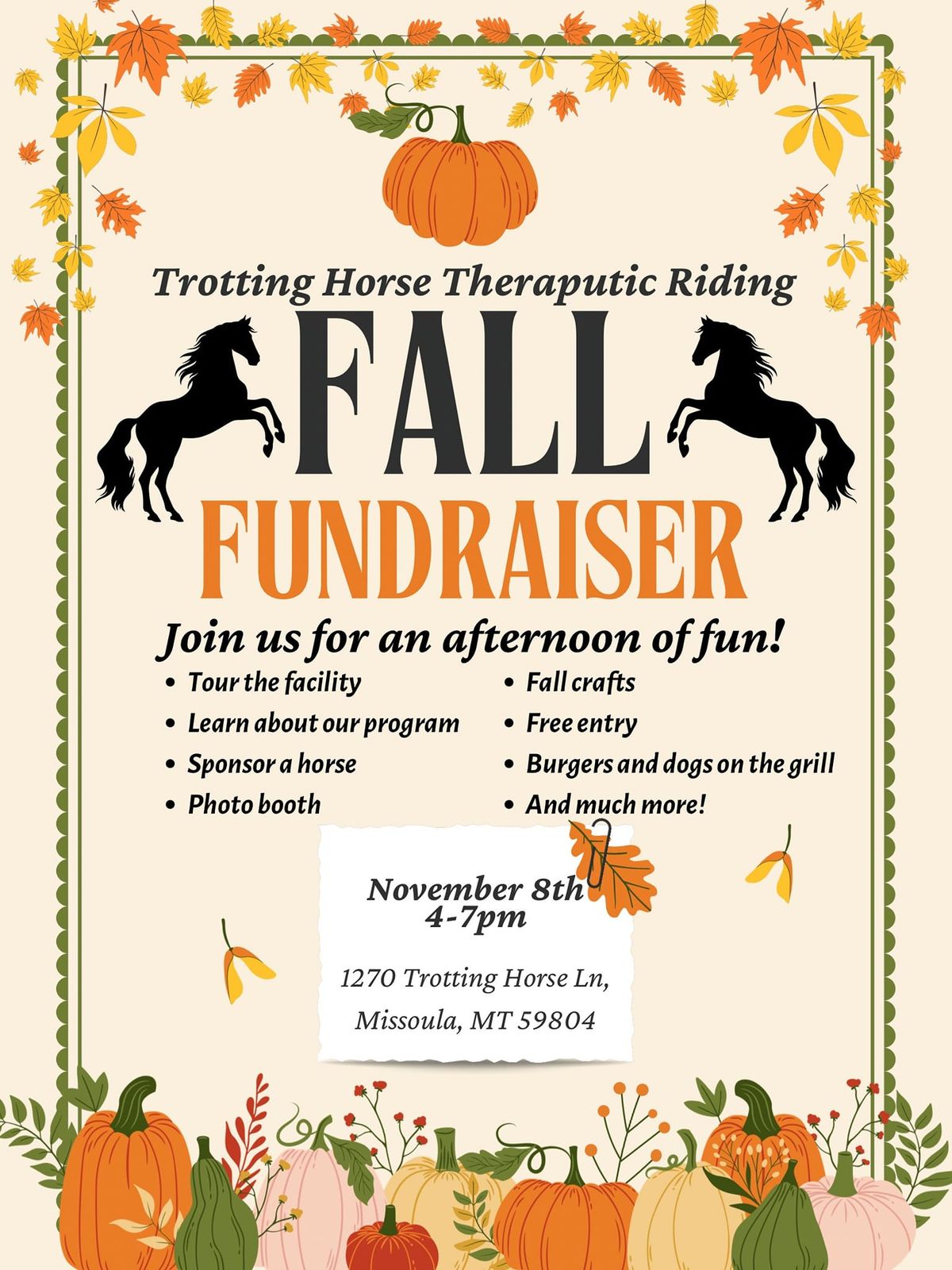 Fall Fundraiser