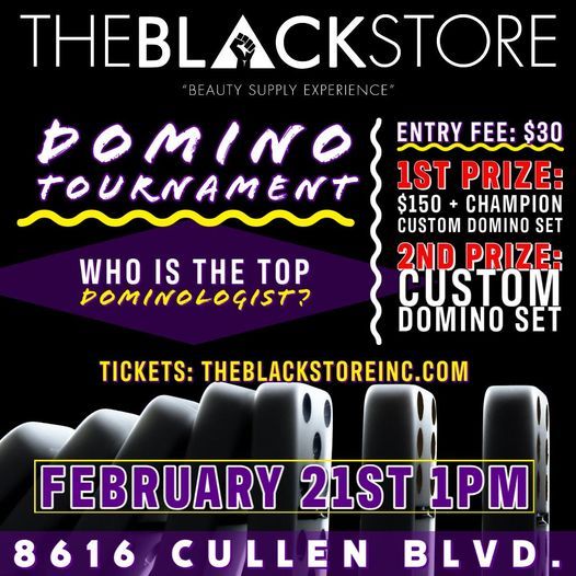 Dominologist Domino Tournament The Black Store Beauty Supply Experience Houston 21 February 2021 Dominologist Domino Tournament The Black Store Beauty Supply Experience Houston 21 February 2021