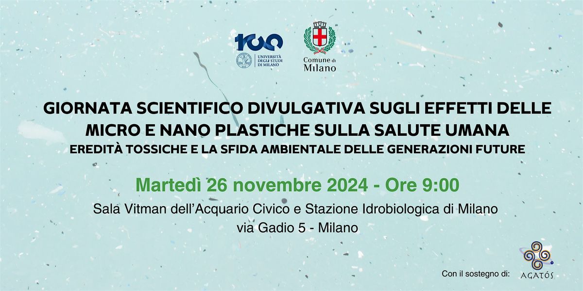 GIORNATA SCIENTIFICO DIVULGATIVA SUGLI EFFETTI DELLE MICRO E NANO PLASTICHE