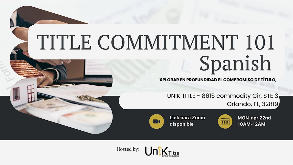 TITLE COMMITMENT 101 (Spanish)