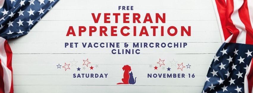 Veterans-Only Free  Pet Vaccine & Microchip Clinic 