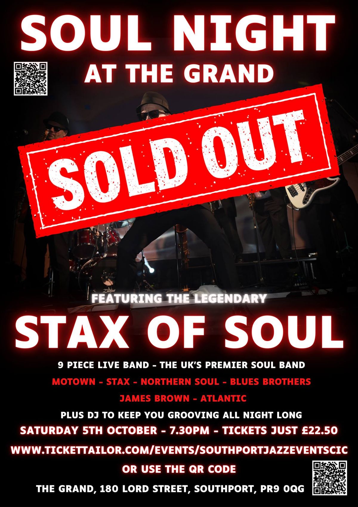 Soul Night at The Grand featuring STAX of SOUL - Live!