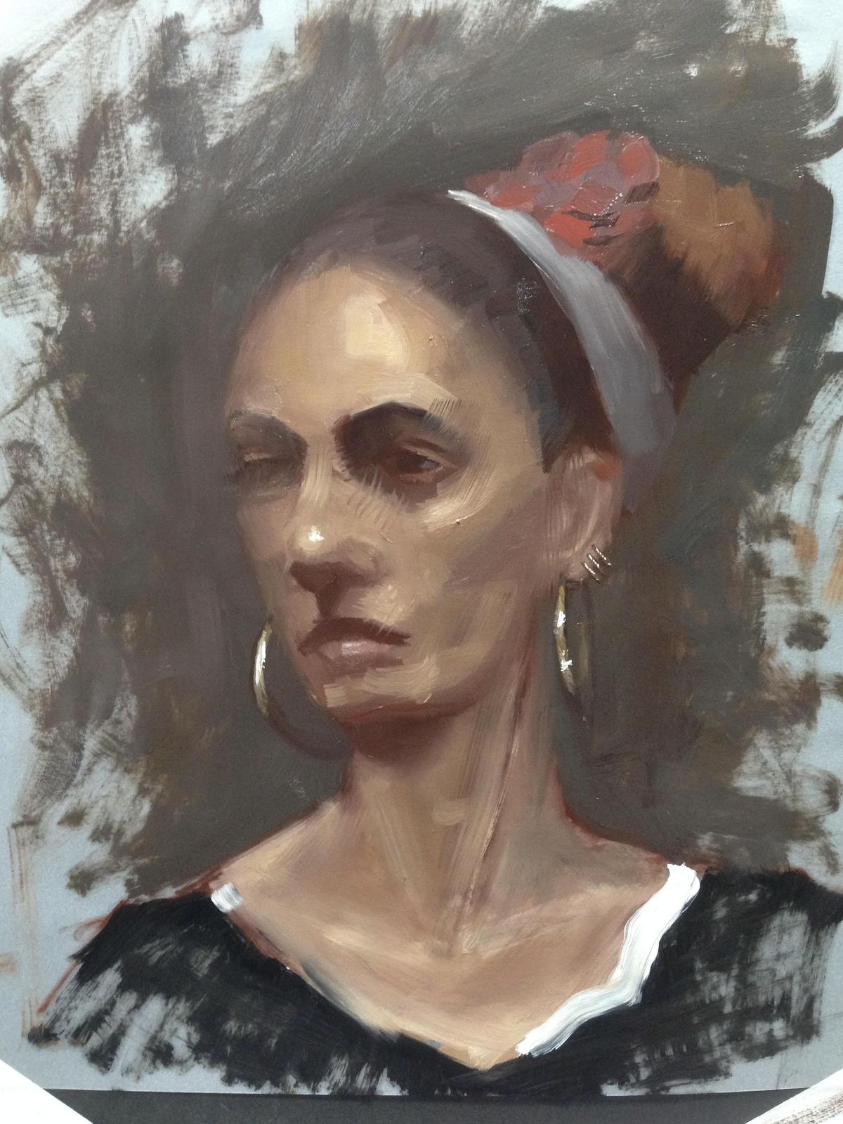 Art School Fall 2021- Sketch Portrait Painting In Oil