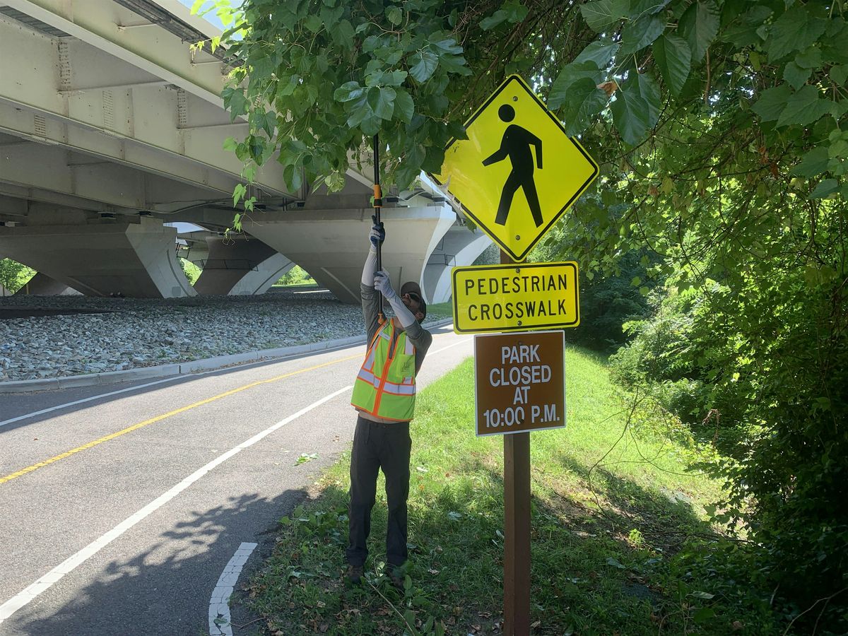 Vegetation cleanup north of Jones Point Park