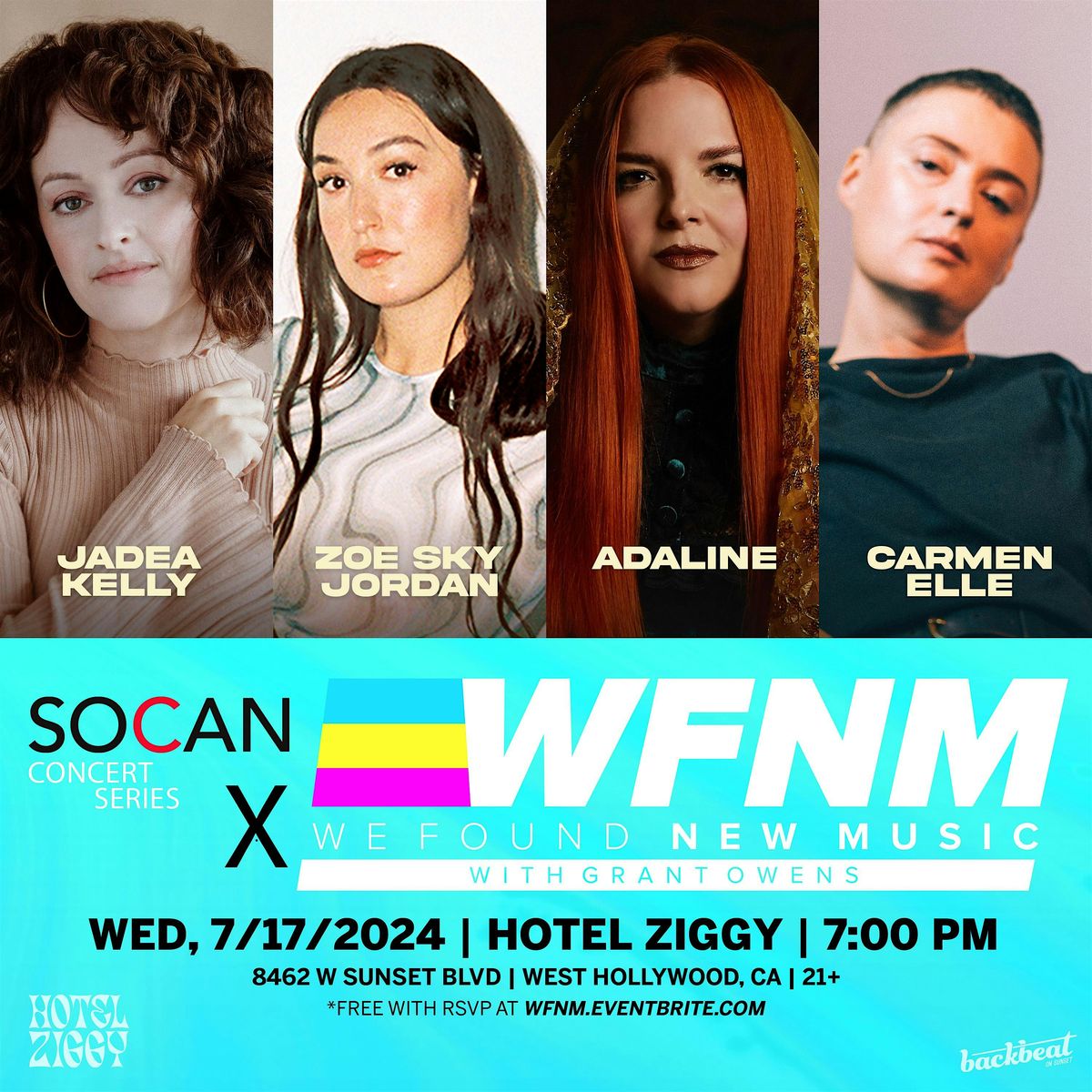 SOCAN X WFNM - Zoe Sky Jordan, Adaline, Jadea Kelly, Carmen Elle