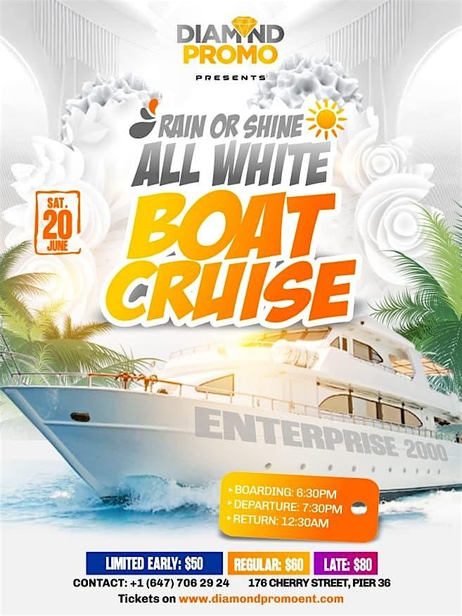 Rain or Shine All White Boat Cruise