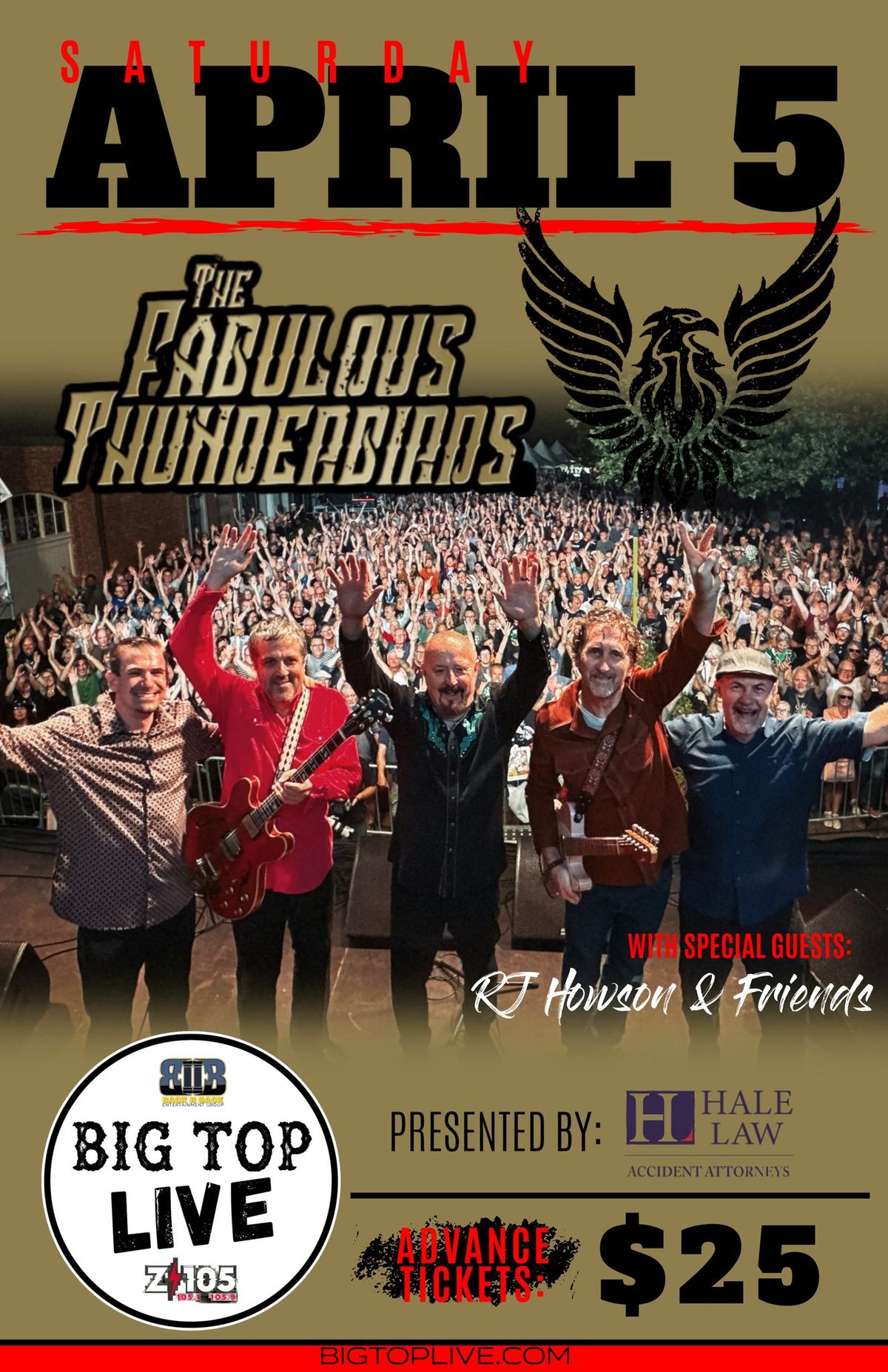 The Fabulous Thunderbirds w\/ RJ Howson & Friends Presented by Hale Law