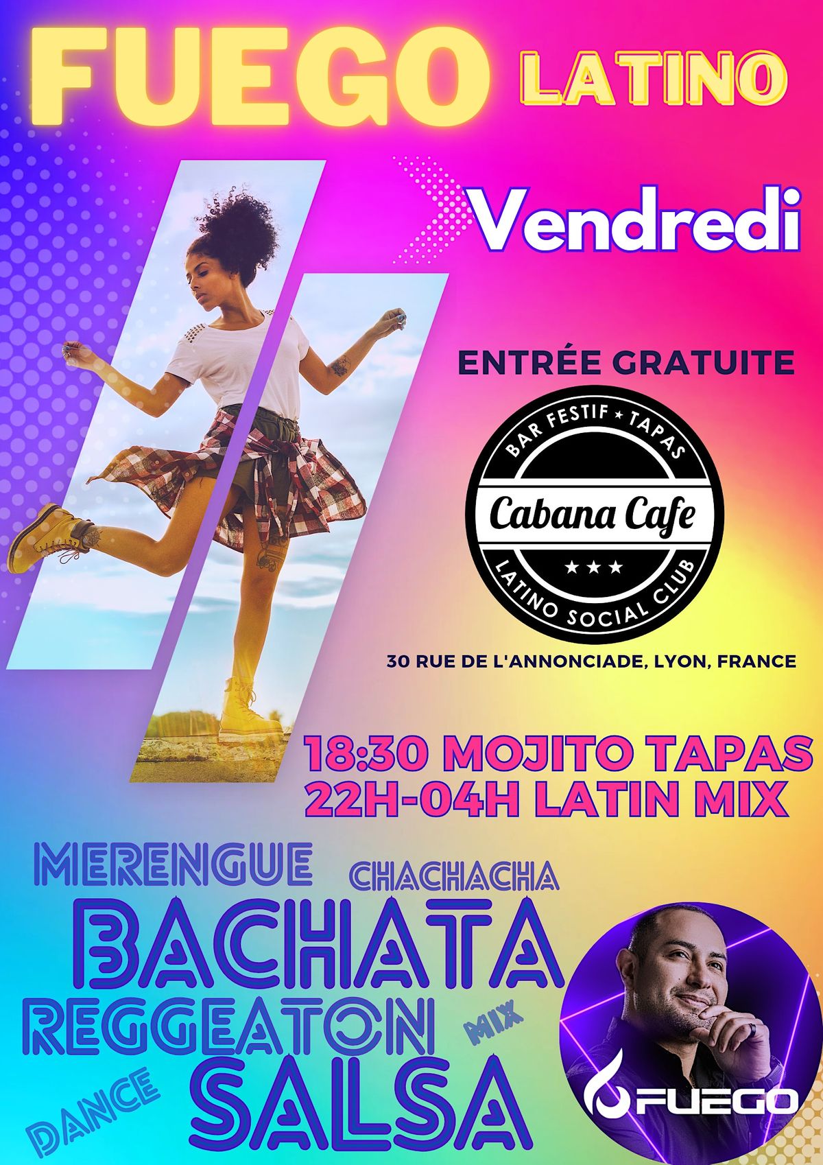 Fuego Latino Lat\u00edn party Fiesta Latina salsa bachata merengue reggaet\u00f3n kiz