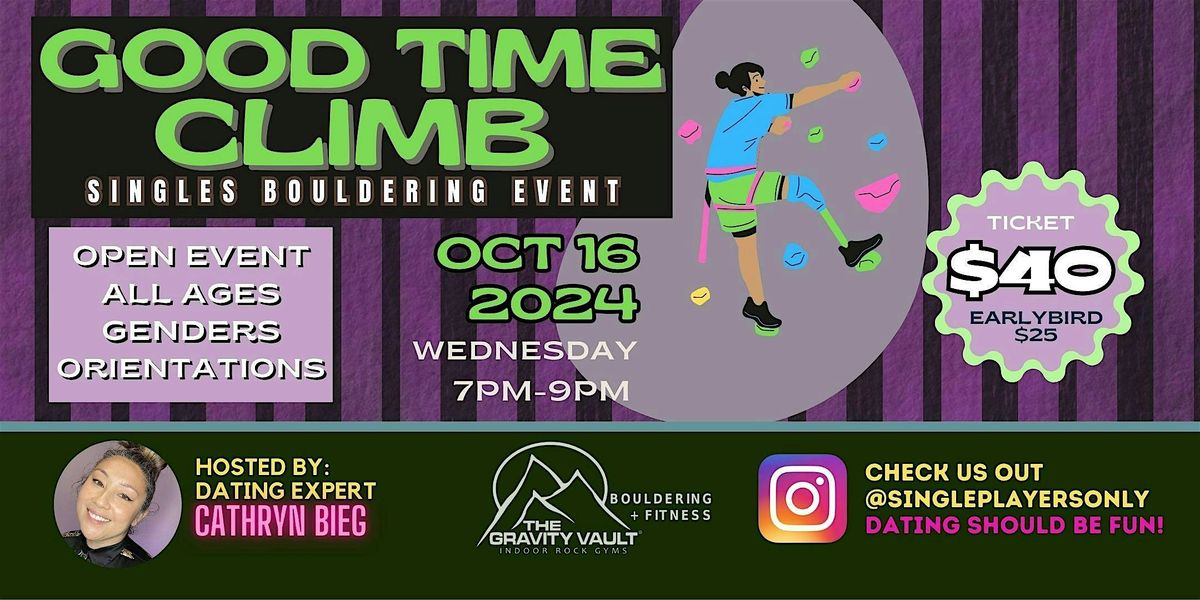 Singles Bouldering Event at Gravity Vault Montclair