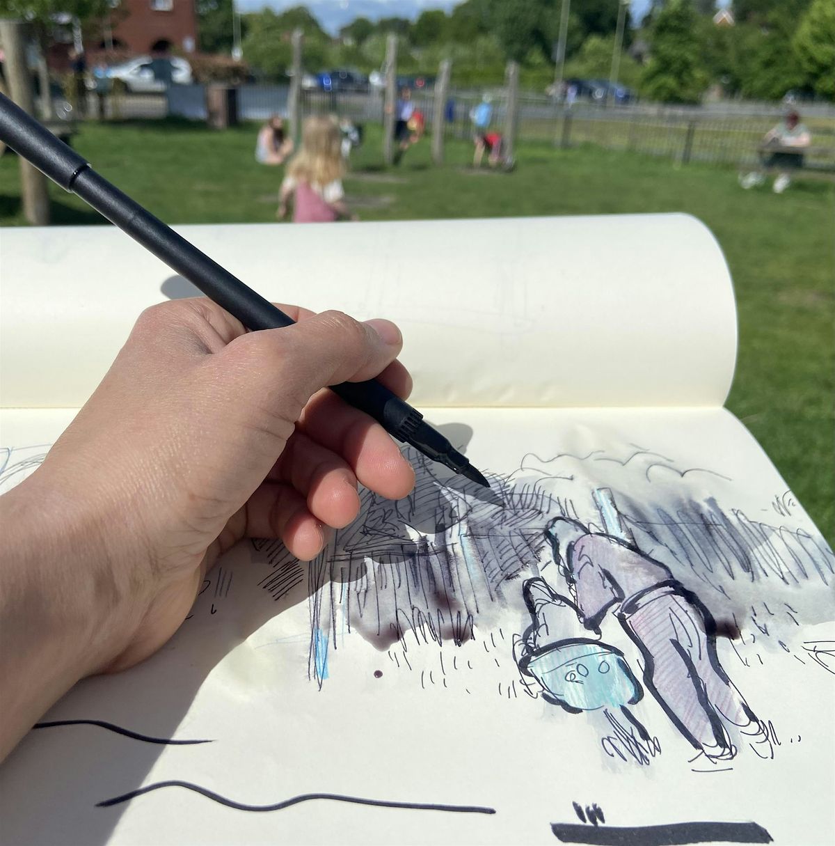 Urban Sketchers: Let's Draw Basingstoke and Deane- Eastrop Park