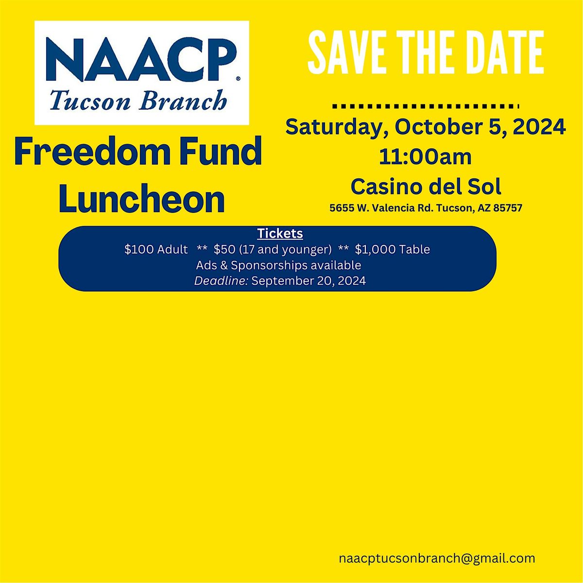 2024  NAACP Tucson Freedom Fund Luncheon