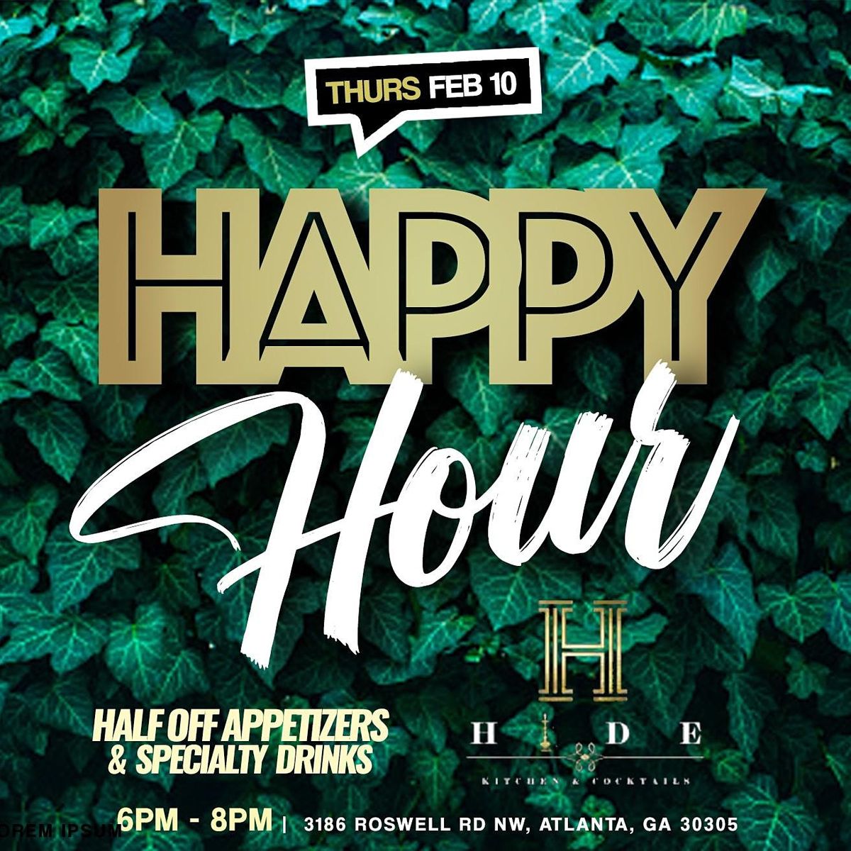 Therapy Thursdays "Happy Hour"