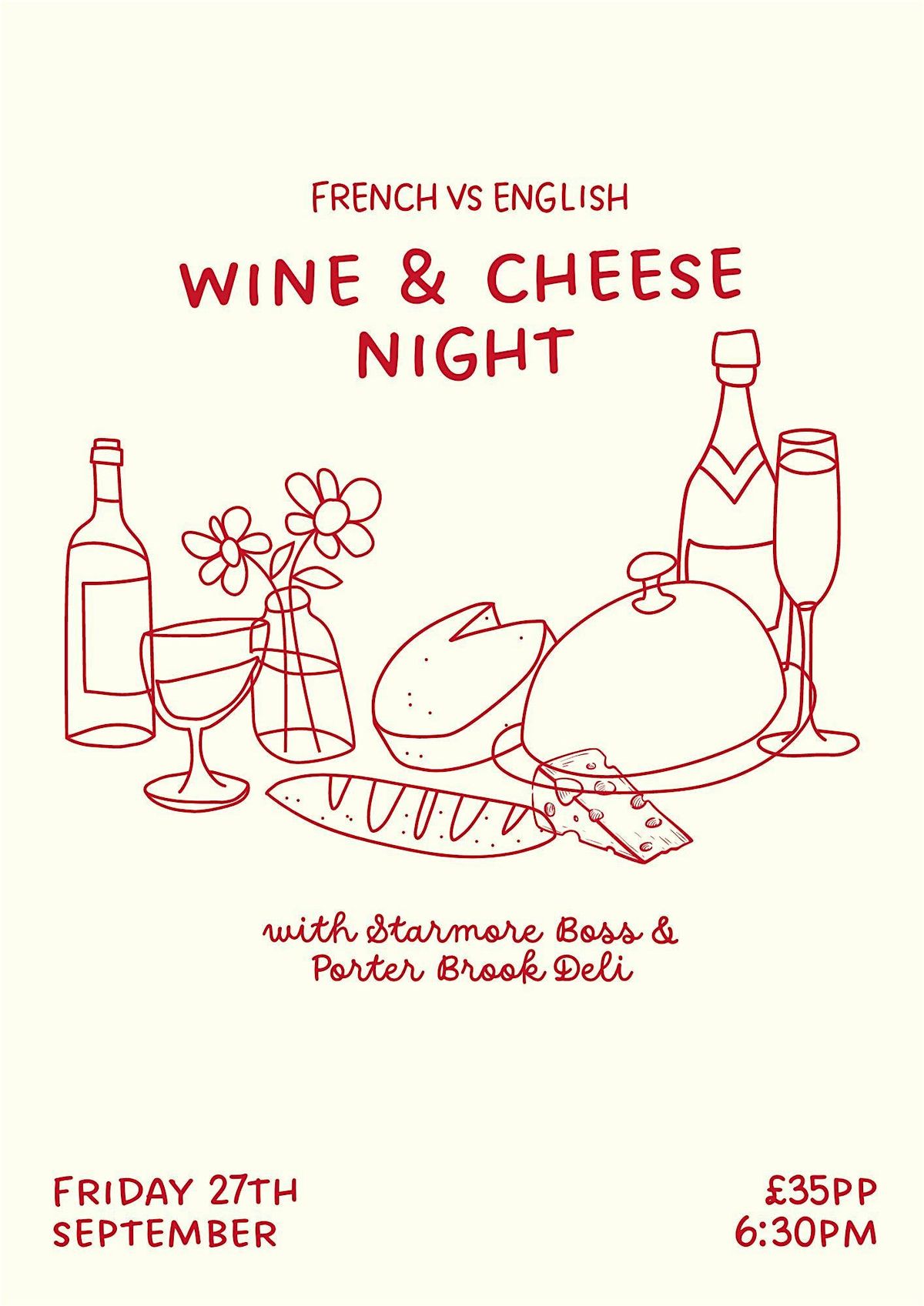 Cheese & Wine Night ~ French Vs English