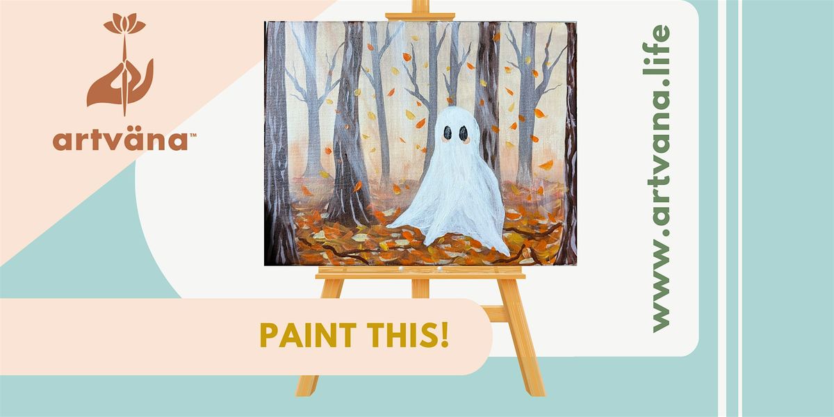 Artvana Halloween Paint and Sip art class at Top Rung Brewing Lacey