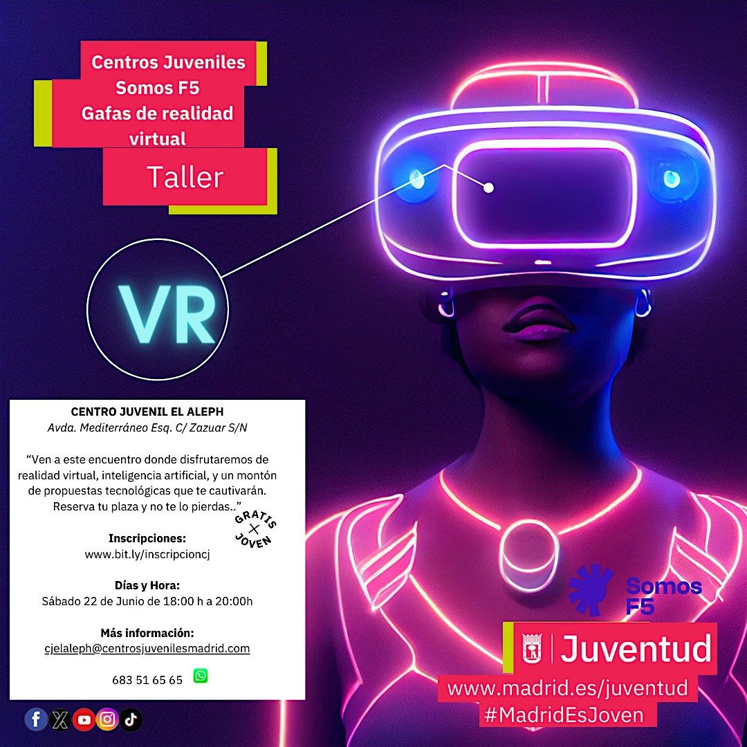 TALLER  DE  REALIDAD  VIRTUAL GRATIS (14-30)