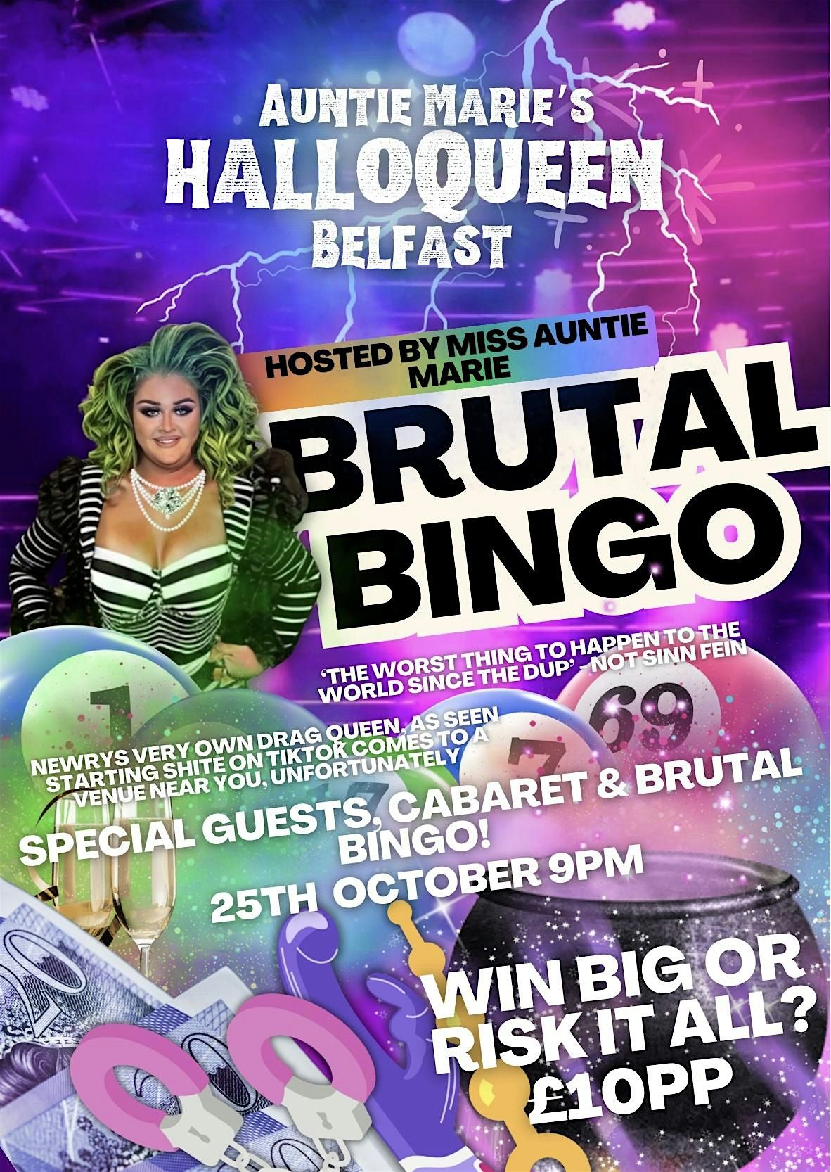 BRUTAL BINGO - AUNTIE MARIE\u2019s HALLOQUEEN PARTY