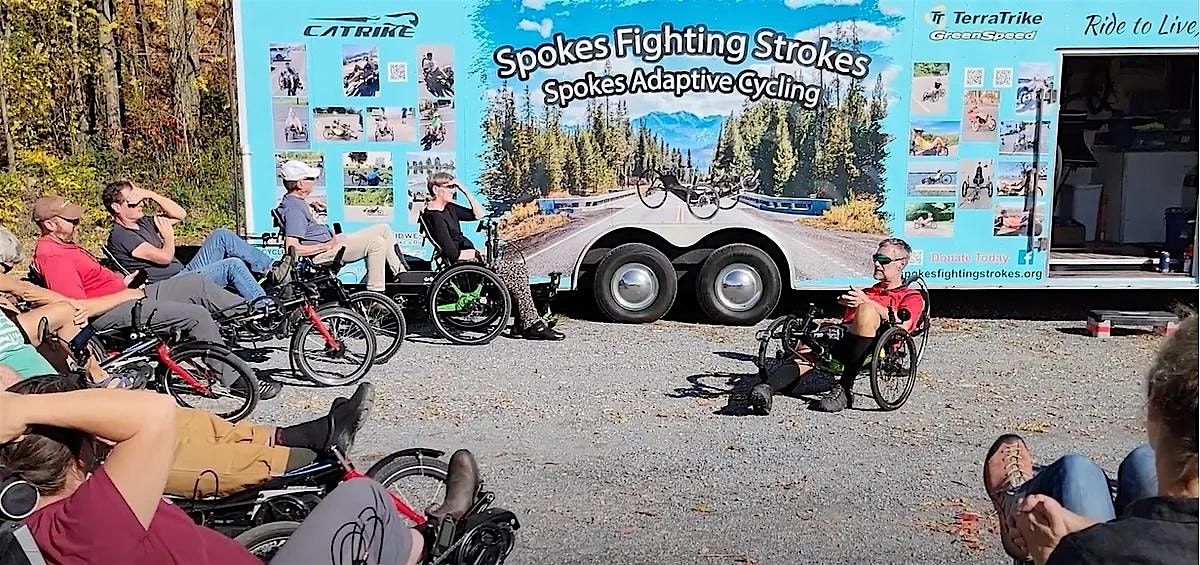 Adaptive Cycling Clinic with Spokes Fighting Strokes