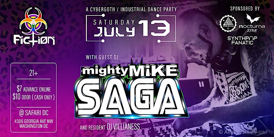 July Fiction DC w\/Guest DJ Mighty Mike Saga