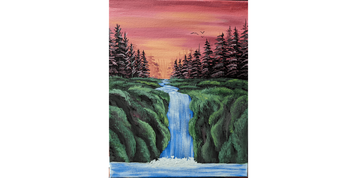 Hidden Paradise Falls - Paint and Sip in Cincinnati | Classpop!\u2122
