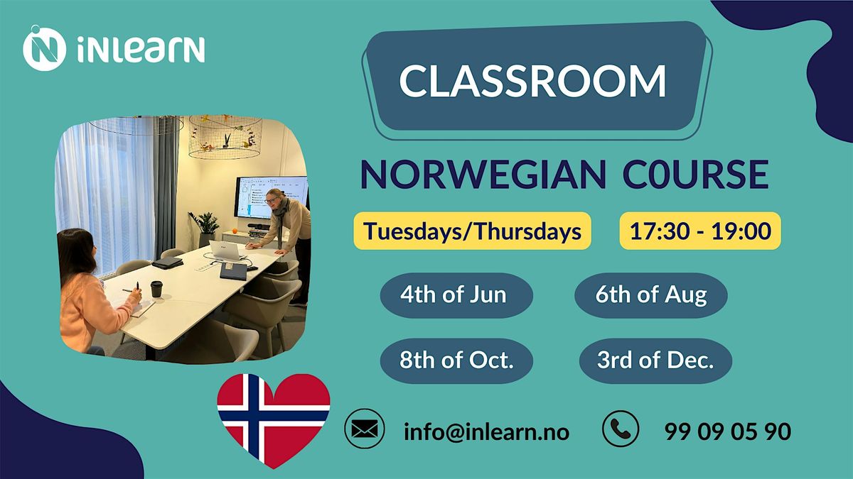 A1 Norwegian Beginner Course in Oslo Tuesdays\/Thursdays