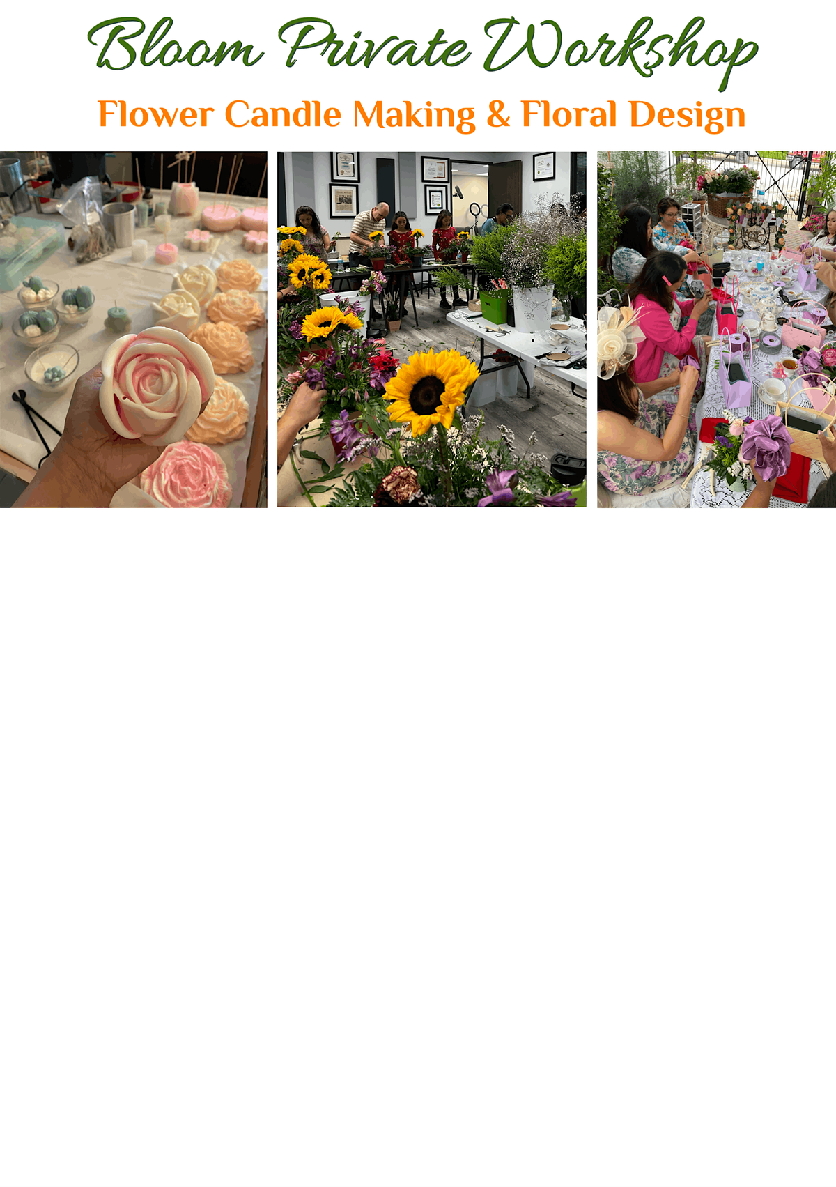 Bloom Private Event: Floral Design & Candle-making