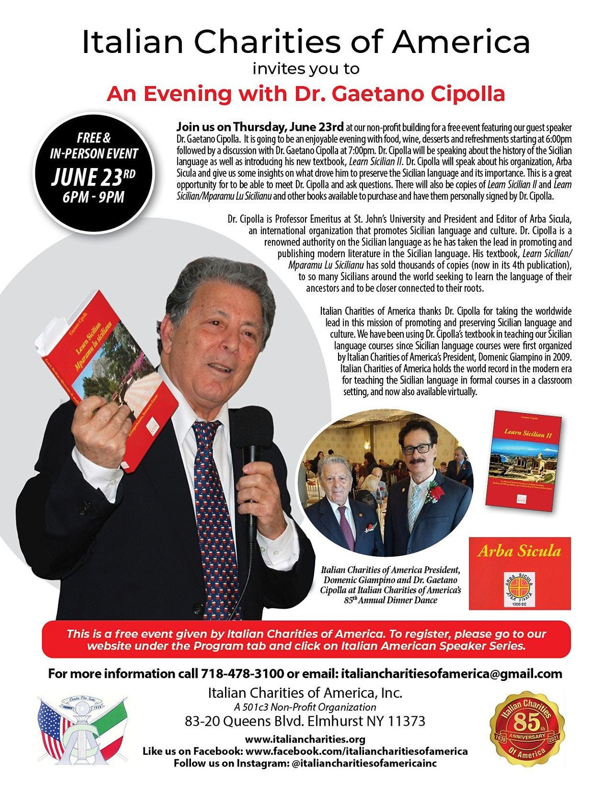 An Evening with Dr. Gaetano Cipolla