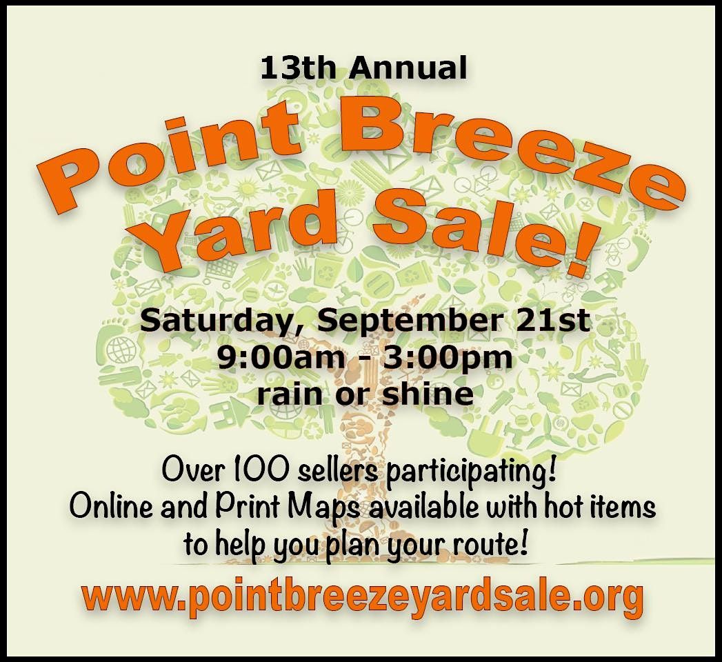 Sept. 21: 13th Annual Point Breeze Neighborhood Yard Sale