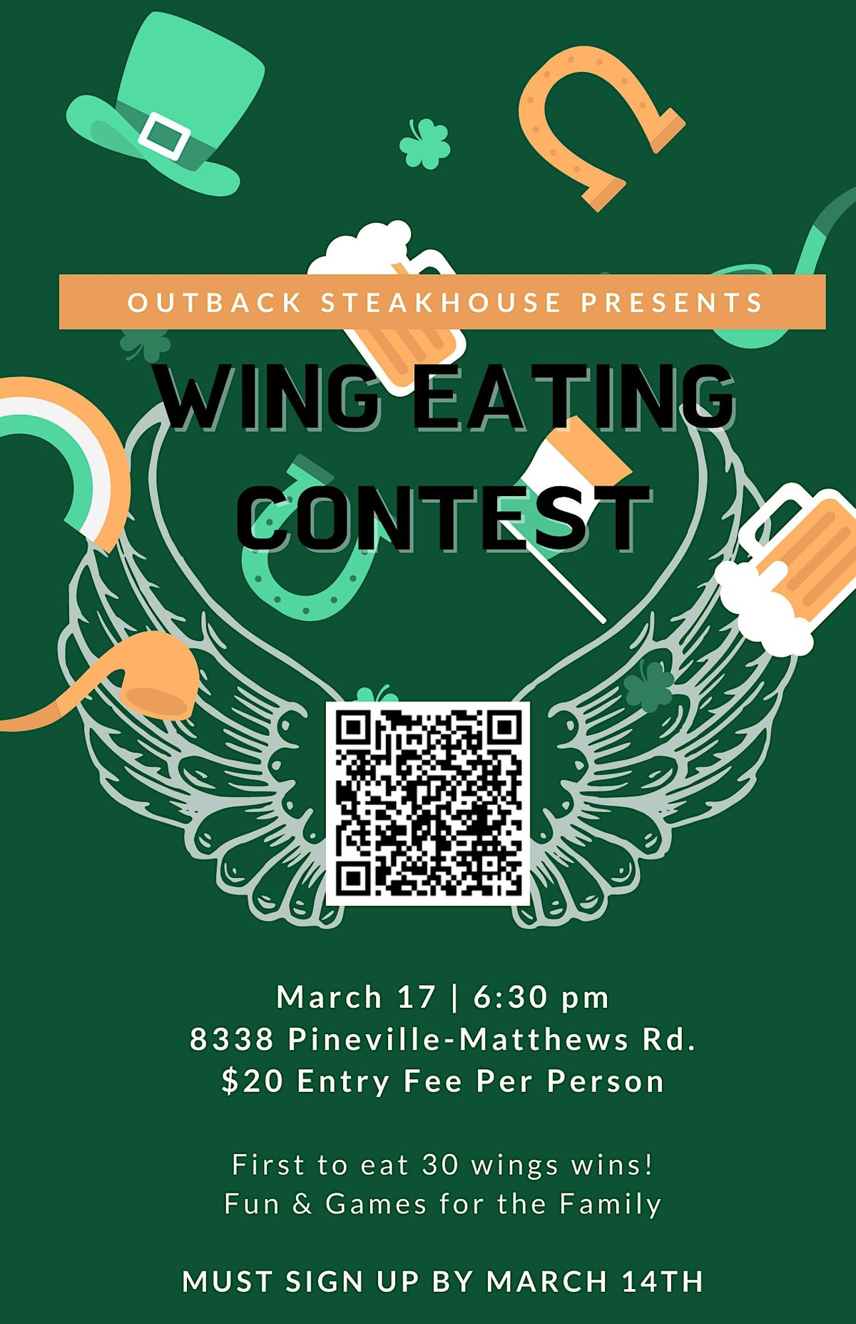 Outback Steakhouse Wing Eating Contest