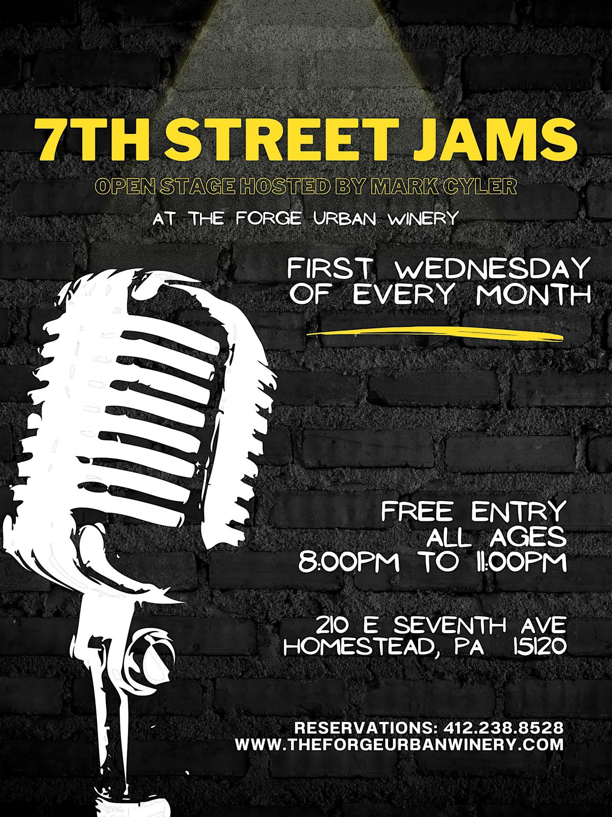 7th Street Jams (Open Stage Hosted By Mark Cyler) At The Forge Urban Winery