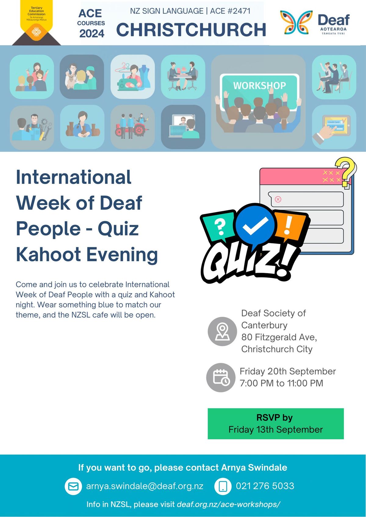 International Week of Deaf people - Quiz Kahoot Evening